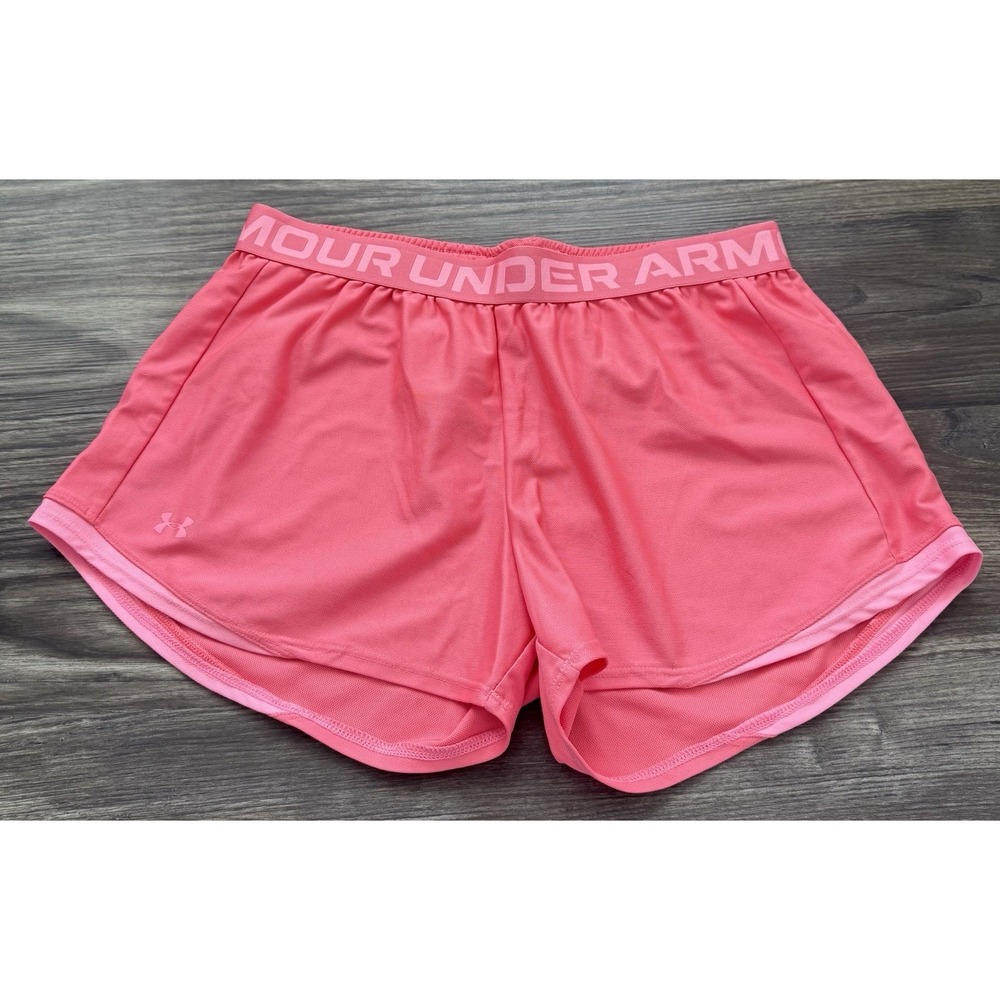 Under Armour Women's Play Up Shorts Gymcore Activewear Sporty Quick Dry Hot Pink